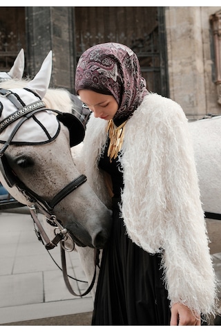 Freshscarfs Vintage Echo Desen Şal Erik Çürüğü