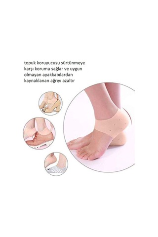 Silikon Topuk Koruyucu Çorap - Topuk Çatlağı Gömleği