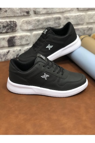 Umut Luttoon Büyük Numara 45-46-47-48 Ortopedik Erkek Spor Ayakkabı Siyah Beyaz