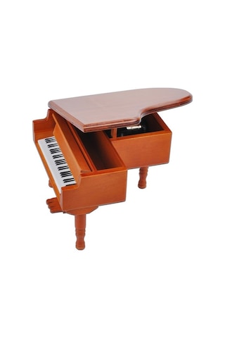 Ulzyvf Ahşap Piyano Kutusu - Rastgele Melodi, Dekoratif Hediye Kutusu