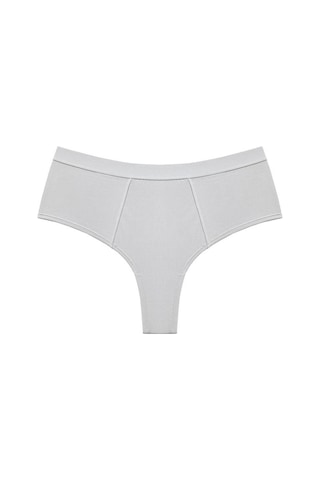 Beyaz Saf Renk Rahat Pamuk Basit Temel Kadın Pamuk Orta Bel Yarım Kalça Büyük Külot L Beyaz