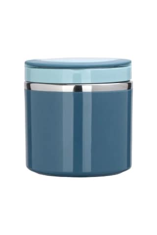 Paslanmaz Çelik Vakumlu Termal Yemek Kabı, Taşınabilir Öğle Yemeği Saklama Kutusu, Çorba Ve Sıcak Yemekler İçin Kapaklı Bento Kutusu, Isı Koruyucu Termos Özellikli Pratik Yemek Kapları MAvi