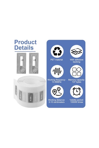 50 Adet Nfc Etiket Çıkartması 213 Ntag Nfc Çip Çıkartma 137 Bayt Bellek Nfc Çip Programlanabilir Yeniden Yazılab