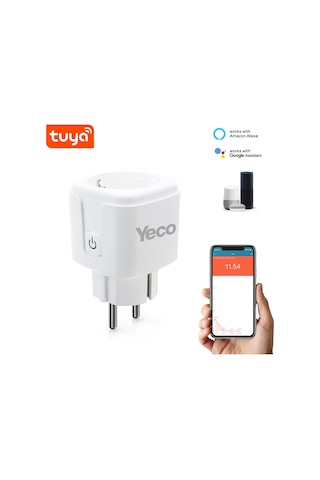 Yeco Sp-16 Akıllı Priz, Wi-fi Uyumlu, Telefonla Kontrol, 16a Akım Koruma, Enerji İzleme 1 Adet