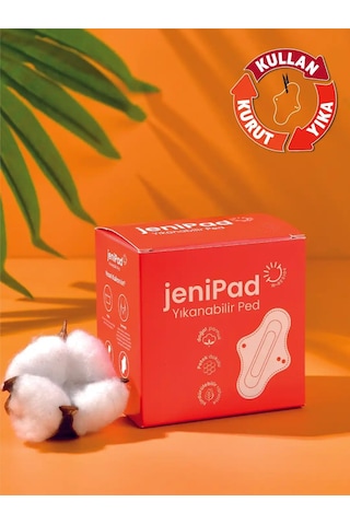 W.Beside Jenipad Pamuk Yıkanabilir Sızdırmaz Beyaz Kadın Pedi Günlük 6 Adet