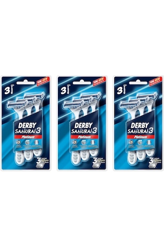 Derby Samurai 3 Platinum 3'lü Blister X 3 Adet