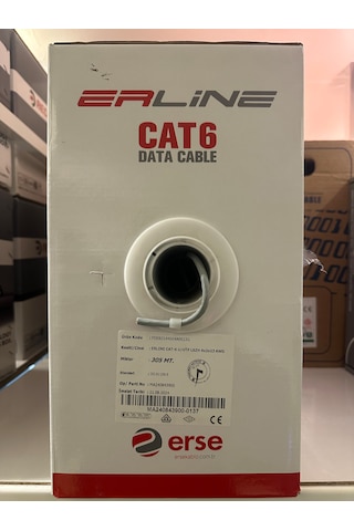 Erse Cat6 U/utp Lszh 4x2x23 Awg 305 Metre Gri