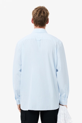 Lacoste Men's Relaxed Fit Blue Shirt Bol Kesim Erkek Gömlek Mavi