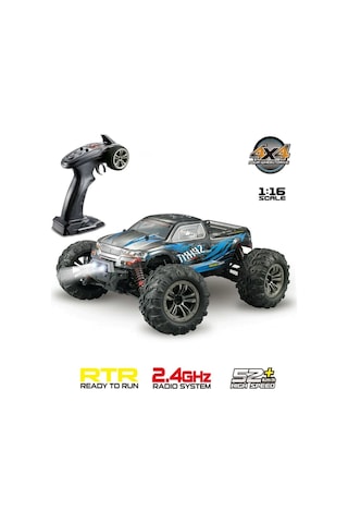 Xinlehong 1:16 Brushless Uzaktan Kumandalı Yüksek Hızlı Rc Araba 52km/s 2.4ghz 4wd Usb Şarj Mavi Çok Renkli