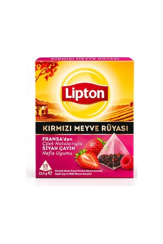 Lipton Kırmızı Meyve Rüyası Çilek Aromalı Piramit Poşet Çay 15'li