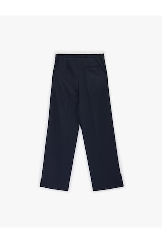 Koton Çift Bel Detaylı Cepli Bol Paça Kumaş Pantolon Lacivert 6sak40123pw Lacivert