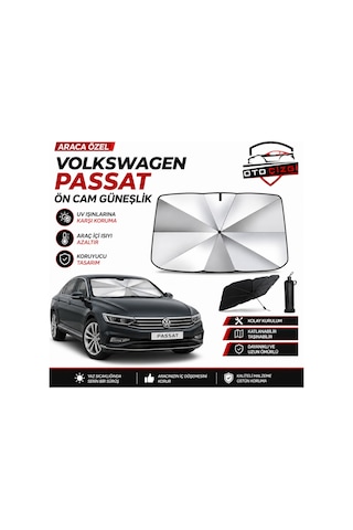 Volkswagen Passat Şemsiye Tip Ön Cam Güneşliği Katlanabilir Uv Korumalı Araç Cam Güneşlik