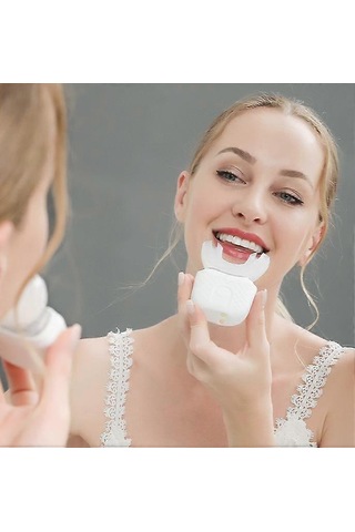 Ultrasonik Elektrikli Diş Fırçası, Yetişkinler İçin U Şekilli Otomatik Diş Fırçası 360 Tüm Ağız Diş Fırçası Beyazlatma Kablosuz Şarj