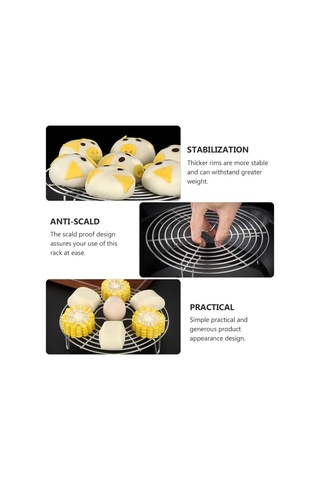 Soğutma Rafı Paslanmaz Çelik Yuvarlak Pişirme Buharda Pişirme Fırınlama B