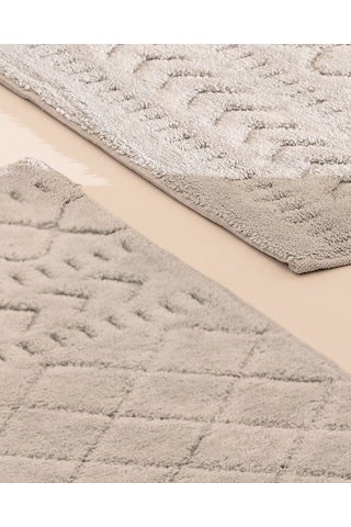 Madame Coco Panier 2'li Banyo Paspası - Gri - 60x100 Cm Bapa0000000009