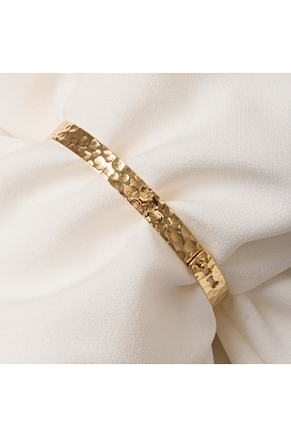 Gümüş Bilezik - Dövülü El İşçiliği Yeni Tarz Kelepçe 925 Ayar Gümüş Bilezik Gümüş