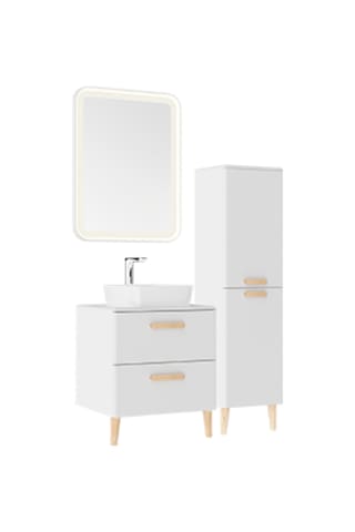 Creavit Patara Lavabo Dolabı 60 Cm Mat Beyaz Mat Beyaz