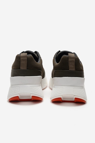 Marcomen Erkek Yüksek Taban Bağcıklı Deri Comfort Sneaker Mc 20276 Haki Haki
