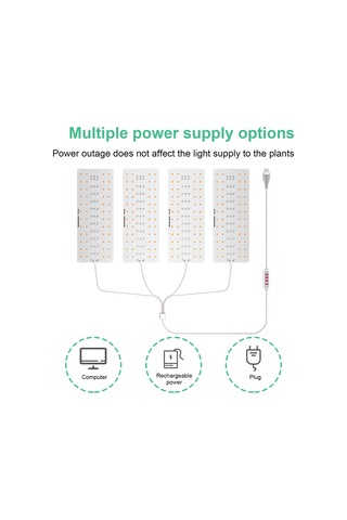 Geeroyoo Bitki Büyüme Led Lambası - Usb Bağlantılı, 5v Tam Spektrumlu, Asma Tipi 1/2/3/4 Başlık Seçenekli Diğer