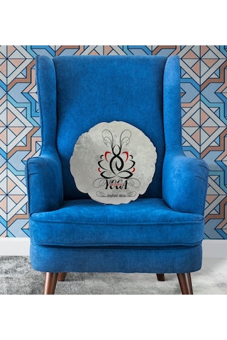 Kişiye Özel Isimli Yoga Eğitmeni Tasarımlı Dekoratif Kırlent Yast (506502693)