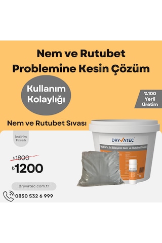 Dryvatec Hydrofix 2 Bileşenli Nem Ve Rutubet Sıvası 10 Kg Set