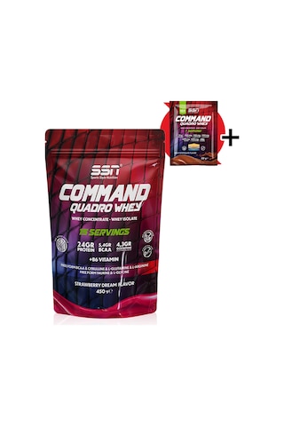 SSN Sports Style Nutrition Command Quadro Whey 450 Gr (Çilek) Protein Tozu