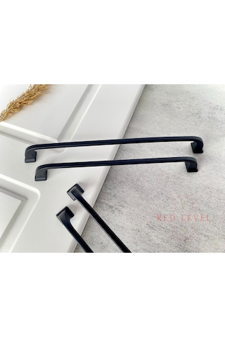 Defne 128 Mm Siyah Modern Kulp Modelleri Lüks Country Mutfak Dolap Çekmece Mobilya Kulbu Siyah