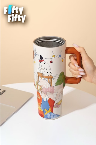 Dıller Cup 1200 Ml Pipetli/rahat İçim Kulplu Paslanmaz Çelik Termos -ffdıllerd9222 Çok Renkli