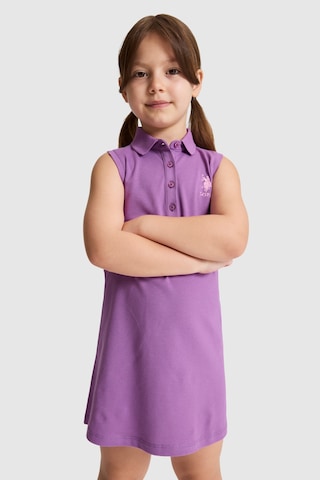 U.S. Polo Assn. Kız Çocuk Menekşe Elbise Örme 50325639-vr037 Menekse