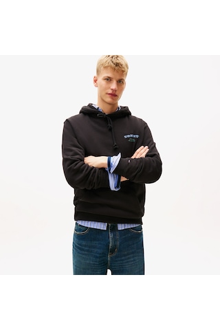 Tommy Hilfiger Jeans Regular Dollar Stack Erkek Siyah Sweatshirt Dm0dm22365