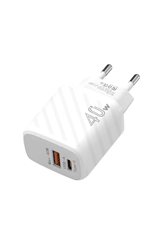 Ally Te-pd08 40w Type-c + Usb Qc3.0 Pd Hızlı Şarj Adaptörü Şarj Başlığı- 5775