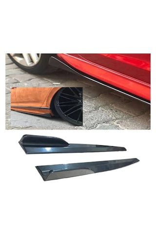 Chevrolet Cruze 2009-2013 Yan Marşpiyel Altı Lip Kulaklı Kısa 86 Cm Piona Black Parlak Siyah 2li Set