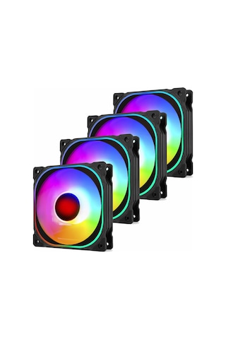 Frisby FCL-F1274C 4x120 MM ARGB 4'lü Fan Seti Kit RGB Kasa Fanı