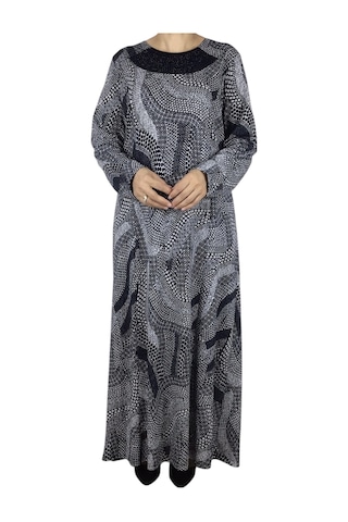 Anne Desenli Kulplu Elbise Lacivert