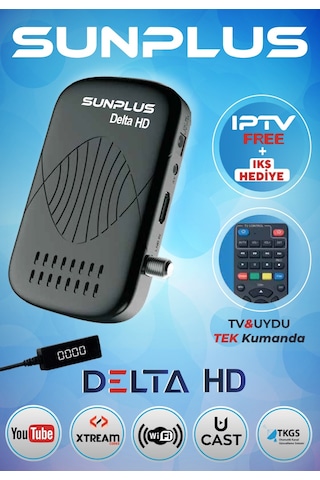 Sunplus Astra Delta Full Hd Çanaksız Uydu Alıcı Akıllı Kumanda