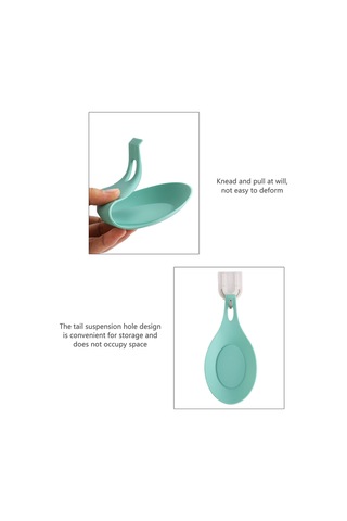 Dianziye Mor Silikon Kaşık Tutucu, Isıya Dayanıklı, Mutfak Tahta Koruyucu, Temizliği Kolay, Pratik Mutfak Aleti 20cm