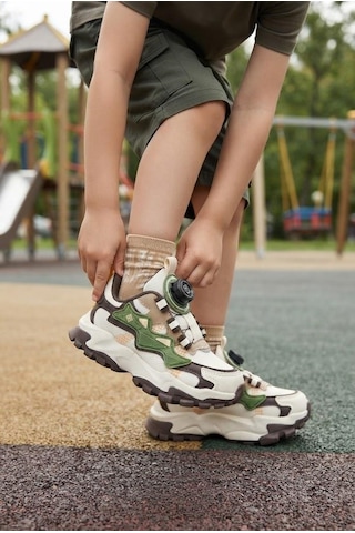 Pepino 2364 Anatomik Akıllı Bağcıklı Erkek Çocuk Spor Ayakkabı Krem