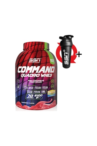 SSN Sports Style Nutrition Command Quadro Whey 2100 gr (ÇİLEK) Protein Tozu