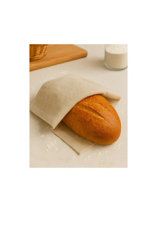 70x70 Hamur Mayalama Örtüsü Ham Bez Kumaştan, Nefes Alabilen Doğal Mutfak Örtüsü Bej