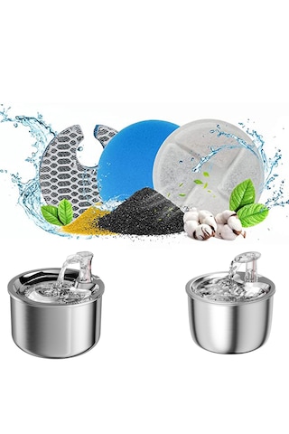 Ecronicword 8 Parçalı Kedi Su Çeşmesi Filtresi Evcil Hayvan