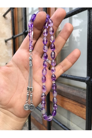 Karanlıkta Parlayan Renk Cümbüşü Kedi Gözü Toz Kehribar Tesbih N11.7086