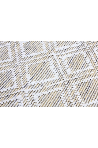 My Home Halı Oslo Iskandinav Şahane El Dokuma %100 Doğal Pamuk Yumuşak Sari Yıkanabilir Kilim Halı K2 Sarı