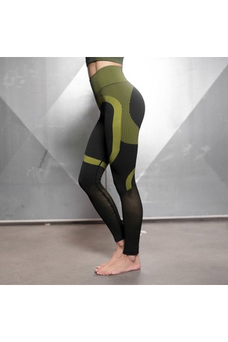 Wezone Kadınlar İçin Yüksek Bel Nefes Alabilen Baskılı Yoga Taytı, Koşu Ve Spor Giyim Yeşil