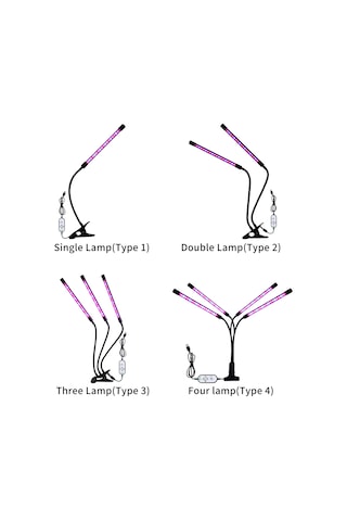 Reedark Usb Bitki Büyütme Lambası: Mavi-kırmızı Işık, Ayarlanabilir Boyun, 5 Parlaklık Seviyesi, 4/8/12h Zamanlayıcı, İç Mekan Bitkileri İçin Tam Spektrum Led Aydınlatma Diğer