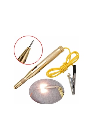 Wellhise 7747 12v Araç Oto Araba Kontrol Test Kalemi Timsah Ağızlı Elektrik Kalemi