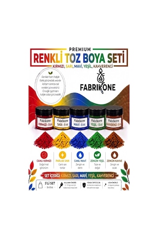 5'li Set Premium Parafin Soya Wax Toz Mum Boyası Hobi Seti - 5 Cc Kırmızı, Sarı, Mavi, Yeşil, Kahverengi Bkfab5ksrmykh5g Karışık