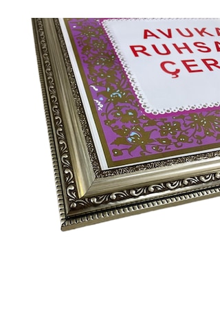 Avukatlık Ruhsatname Çerçevesi - 33x48 - Hakiki Camlı Gümüş Renk