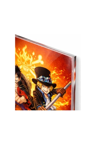 Anime Cam Tablo Alev Efektli Fantastik Dekoratif Duvar Tablosu 3,8 Mm 35x50 50x70 60x90 70x110