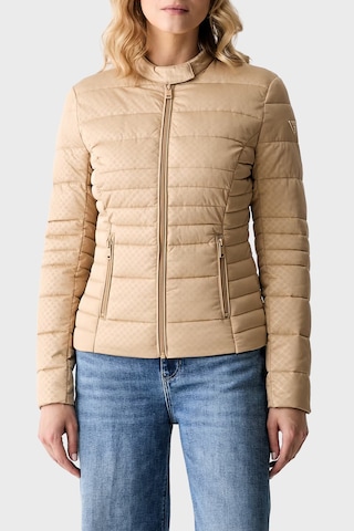 Guess New Vona Regular Fit Dik Yaka Şişme Mont W6yl16w2891 Kadın Mont W6yl16 W2891 C1c2 Bej