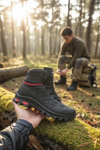 Enoch Erkek Su Geçirmez Kürklü Waterproof Outdoor Trekking Ve Dağcı Botu Siyah